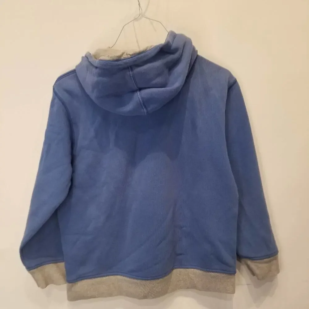 Vintage 90's GAP Boys Blue Hooded Pullover Sweatshirt L‎